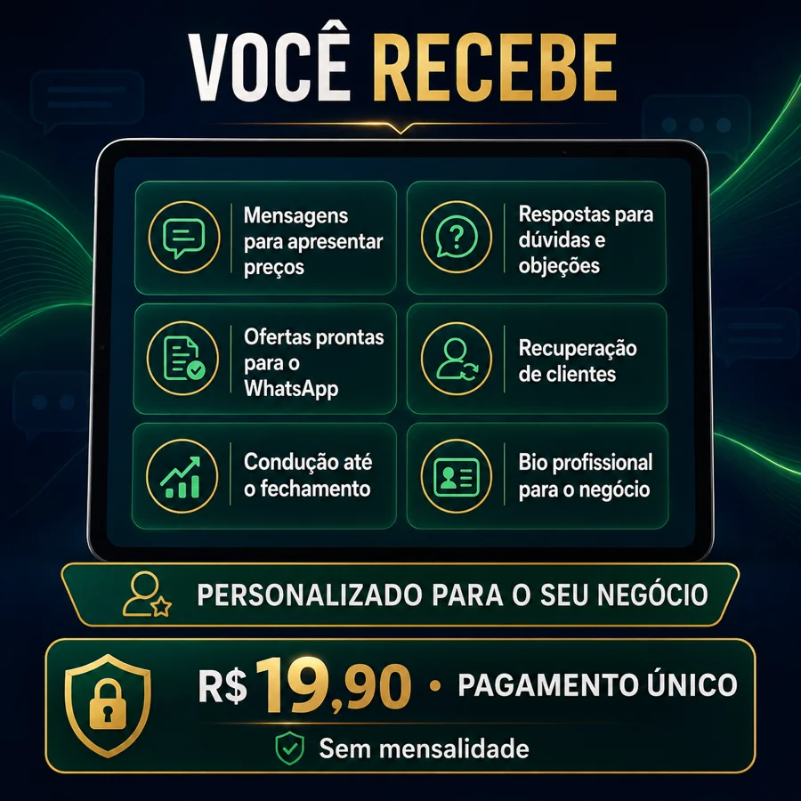 Mensagens e recursos do WhatsPronto IA